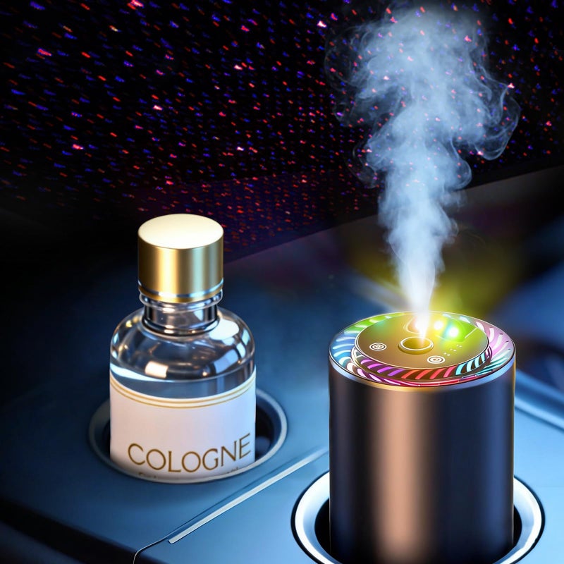 Smart Car Air Freshener with Star Light  50ml Diffusers Oil Refills Auto OnOff Aroma Diffuser 3 Adjustable Mist Modes Rechargeable Aromatizante para Carro  Car DiffuserCologne